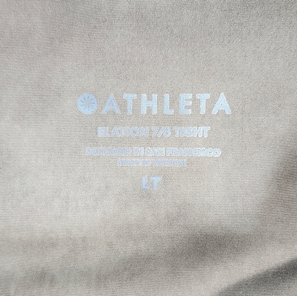 Athleta Tall Brown Tie Dye High Rise Elation 7/8 Leggings-Size LT - Picture 8 of 9